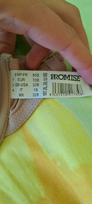 Sujetador 85 B Promise escote pronunciado