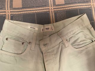 Pantalón vaquero verde claro mujer