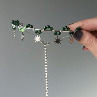 Gargantilla de estrellas con pendientes