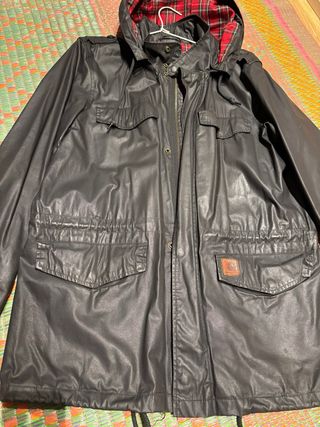 Chaqueta Carhartt Negra Estilo Parka-Barbour