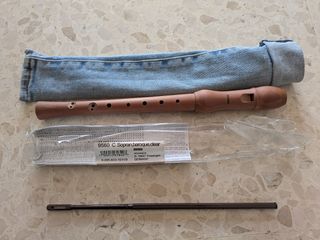 Flauta dulce baroca de madera
