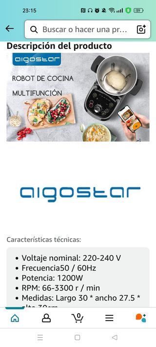 Robot de cocina Aigostar