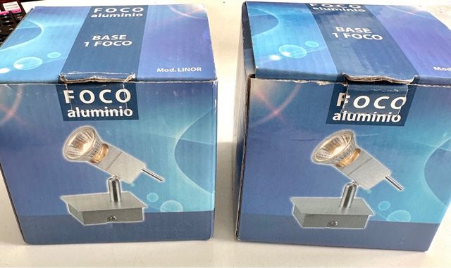 Foco aluminio 2 unidades.