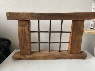 Finta finestra legno vintage decorativa