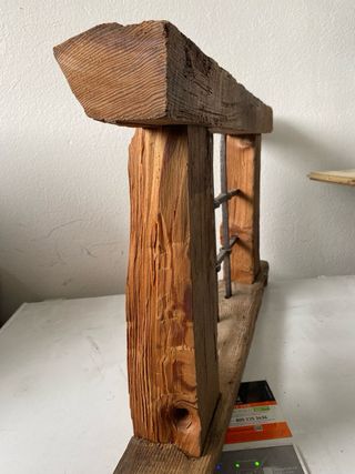 Finta finestra legno vintage decorativa