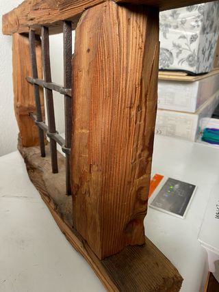 Finta finestra legno vintage decorativa