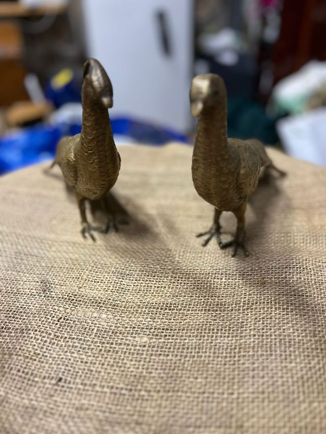 PAREJA FAISANES BRONCE