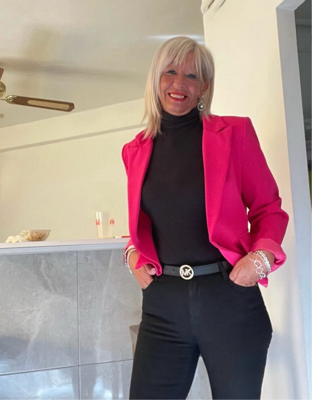 Outfit americana fucsia