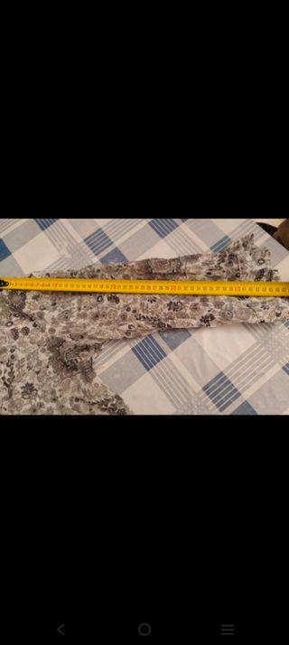 Blusa-camisa estampada tres cuartos