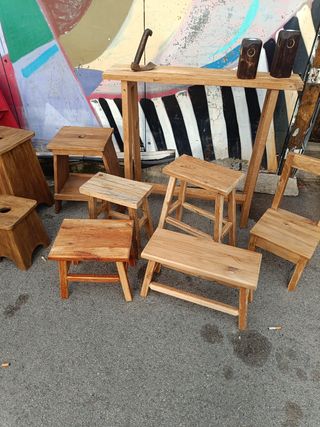 Banco madera vigas recuperadas