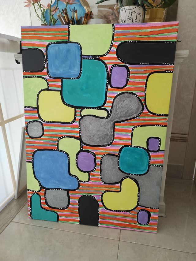 Quadro grande acrilico su tela