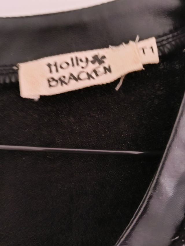 Vestido negro manga corta