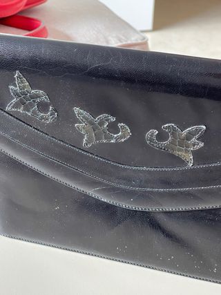 Bolso cartera Piel negro como nuevo