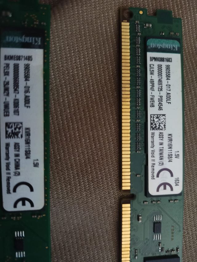 Memoria Ram 8GB Kingston ValueRAM 4GBx 2 DDR3