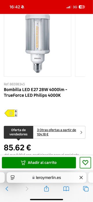 Bombillas farolas exerior