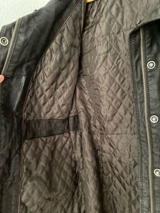 Chaqueta Parka piel cuero marron