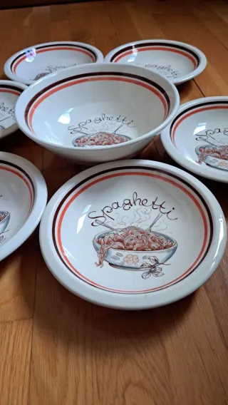 Vajilla Porcelana para pastas/espaguetis.