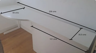 Escritorio con arcón de almacenaje