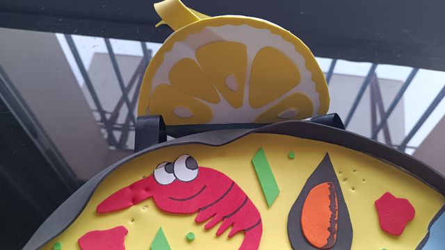 Disfraz de Paella + diadema de limón < 5 años