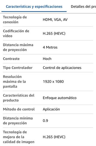 Proyector portátil con batería