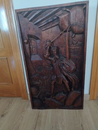 Cuadro tallado Quijote
