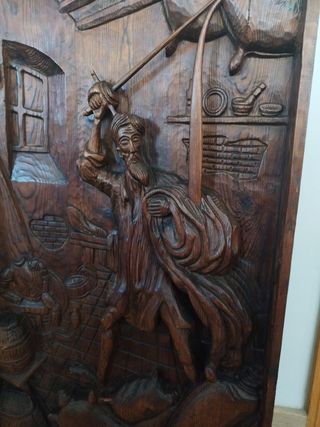Cuadro tallado Quijote