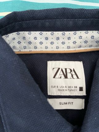 Camisa azul marino Zara