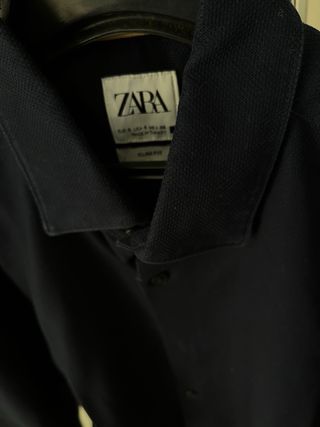 Camisa azul marino Zara