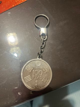 Llavero moneda 100 pesetas de 1980