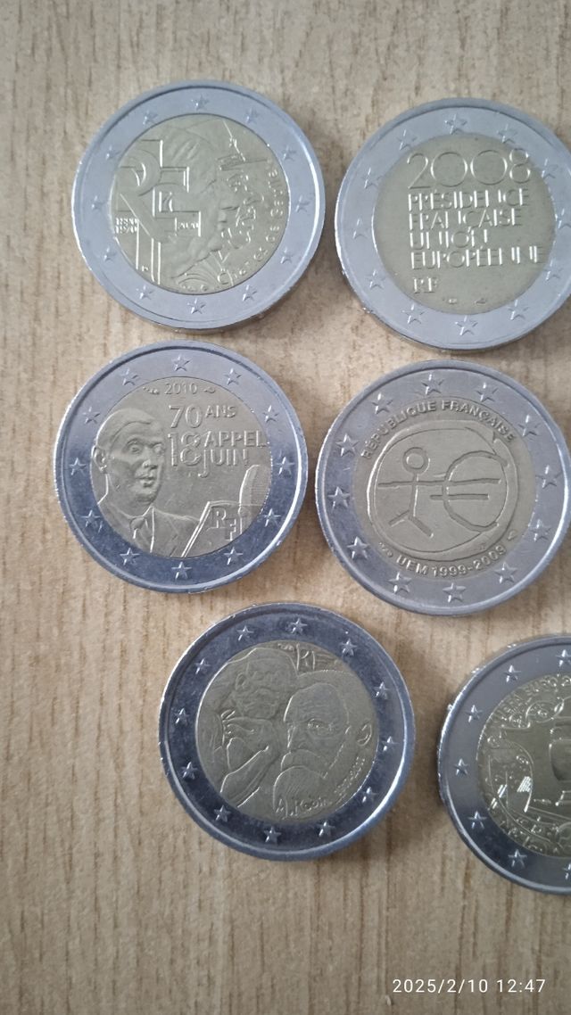 Monedas 2 euros conmemorativas Francia 