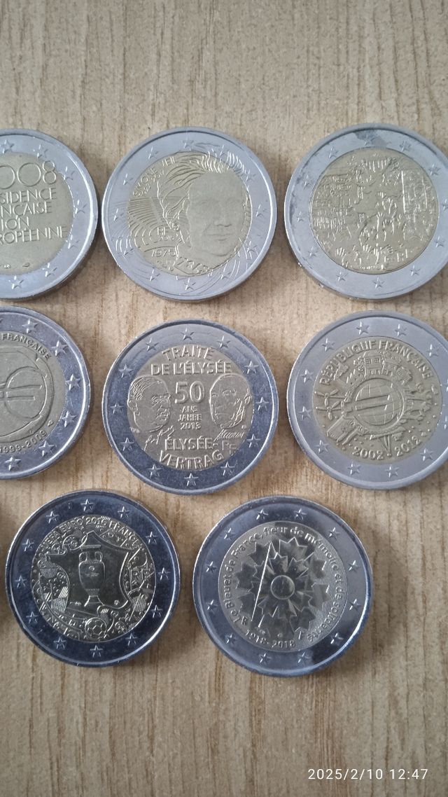 Monedas 2 euros conmemorativas Francia 