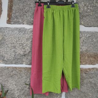 2 calças perna larga tecido fino