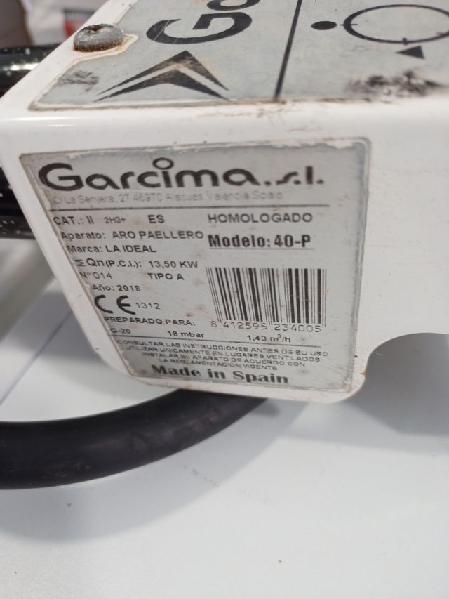 Paellero profesional 40cm gas natural