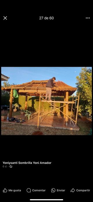 Sombrillas de carri verzo mimbre