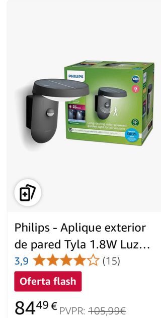Philips  Aplique exterior de pared Tyla 1.8W