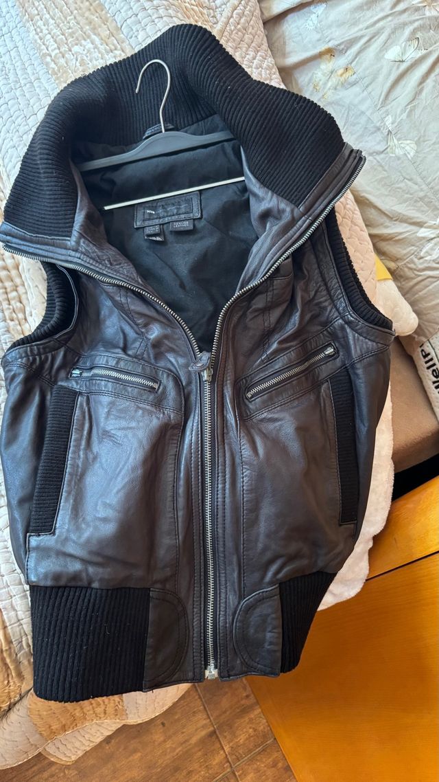 Chaleco auntentica Piel MNG talla L