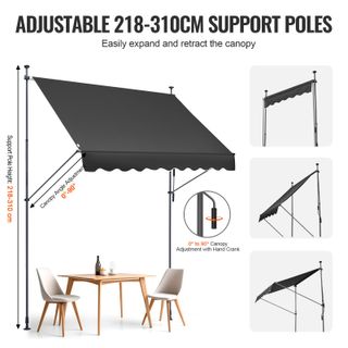 Tenda da Terra Retrattile 250 x 120 cm Tenda Manua