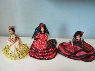 SET DI 3 BAMBOLE FLAMENCO, RARE