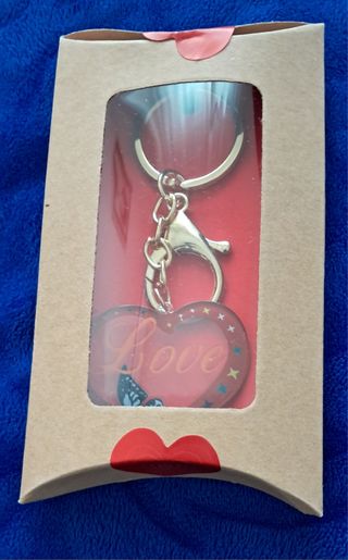 Portachiavi cuore farfalla love