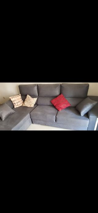 SOFA CHAISSELONGUE NUEVO CON 2 PUFF Y ARCON  