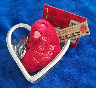 Set cuore in vetro e portachiavi