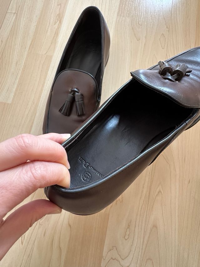 Mocasin de piel para hombre de MassimoDutti