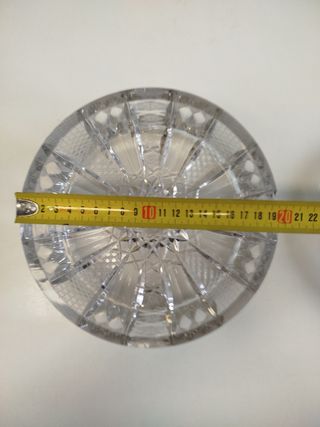 Antigua bombonera cristal de roca y pomo de plata.