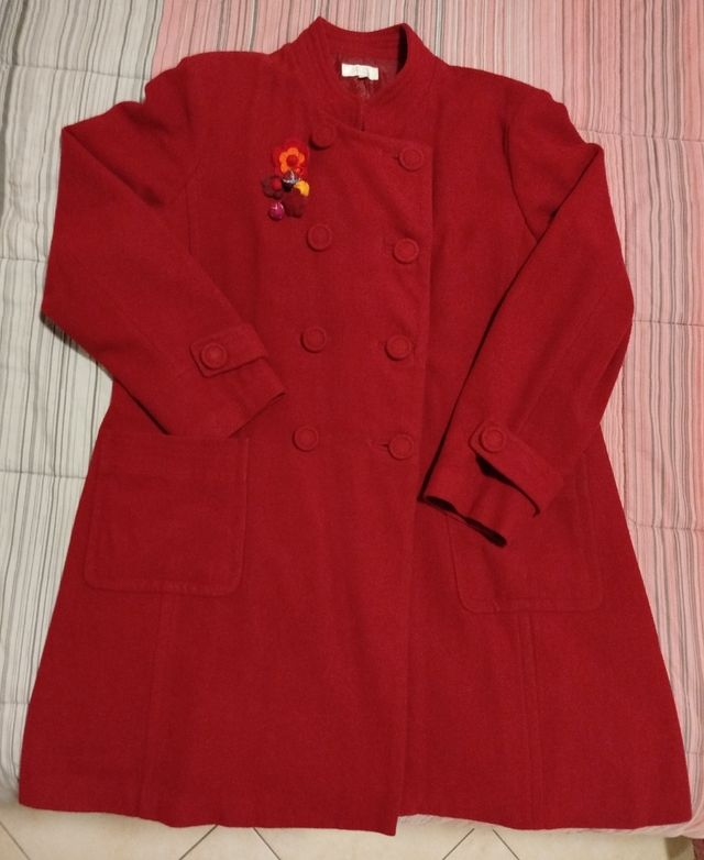 Cappotto Rosa Thea rosso donna taglia comoda 53
