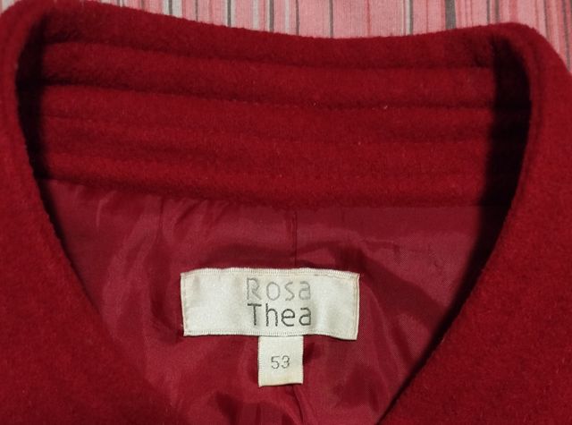 Cappotto Rosa Thea rosso donna taglia comoda 53