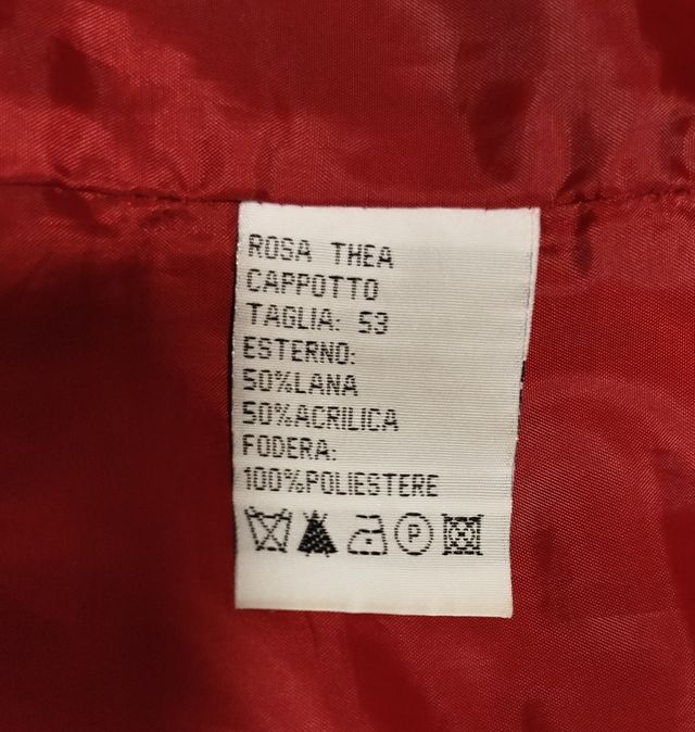 Cappotto Rosa Thea rosso donna taglia comoda 53
