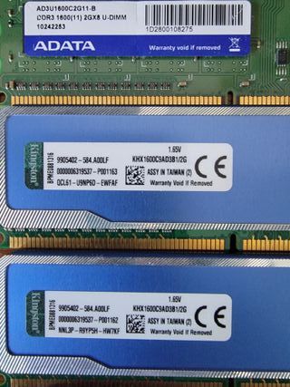 Lote de Memorias RAM DDR3