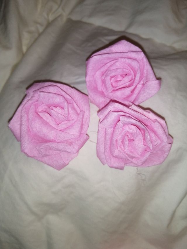 Pink and and purple roses hand made