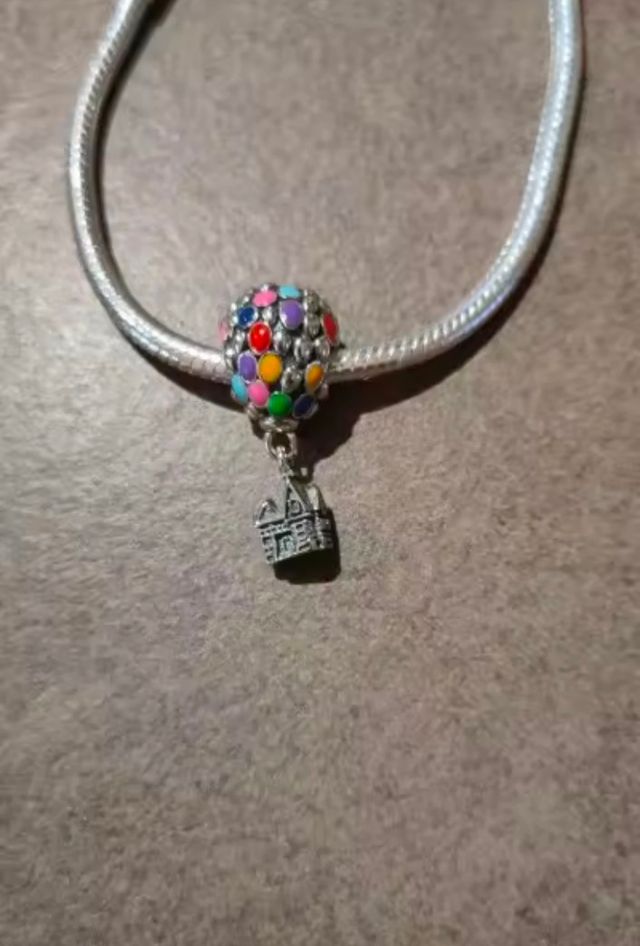 Charm Globo Up Plata Pixar Disney compat Pandora