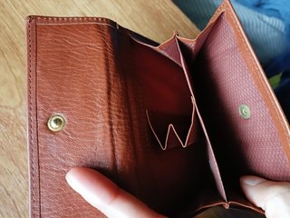 Cartera monedero de piel